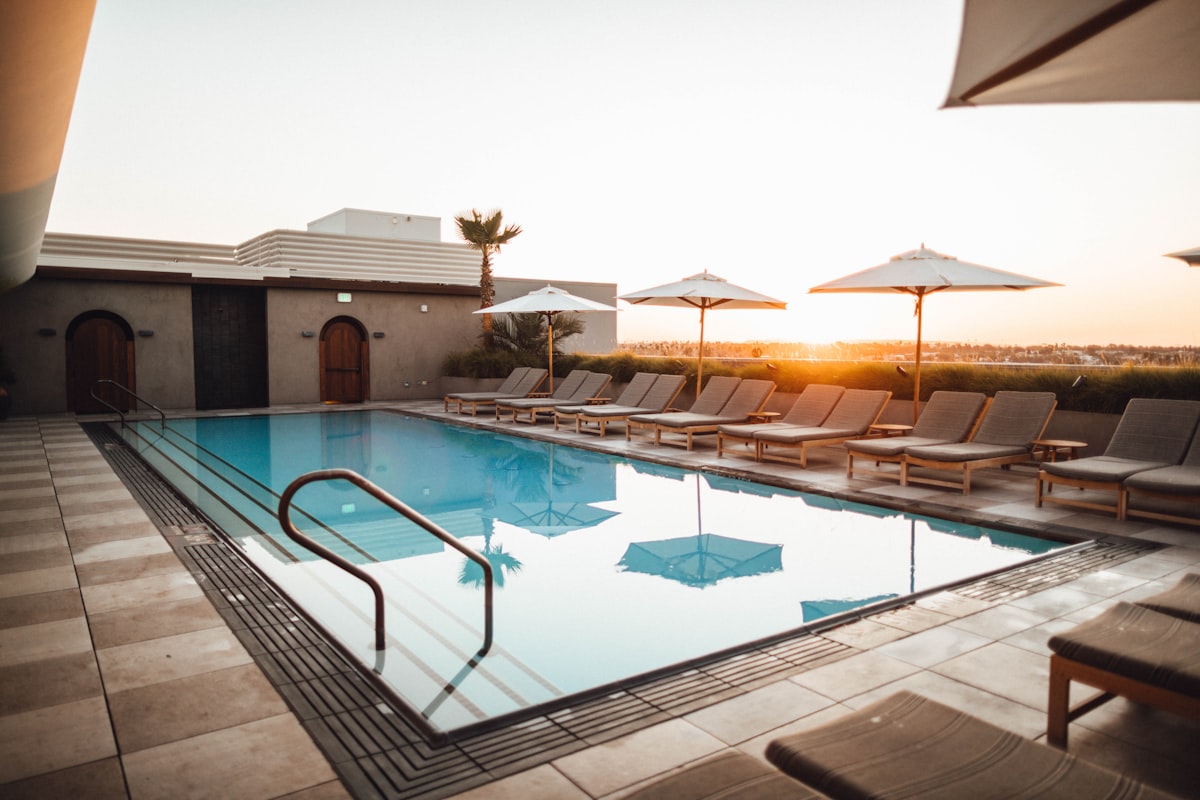 Private pool environment designed for relaxation